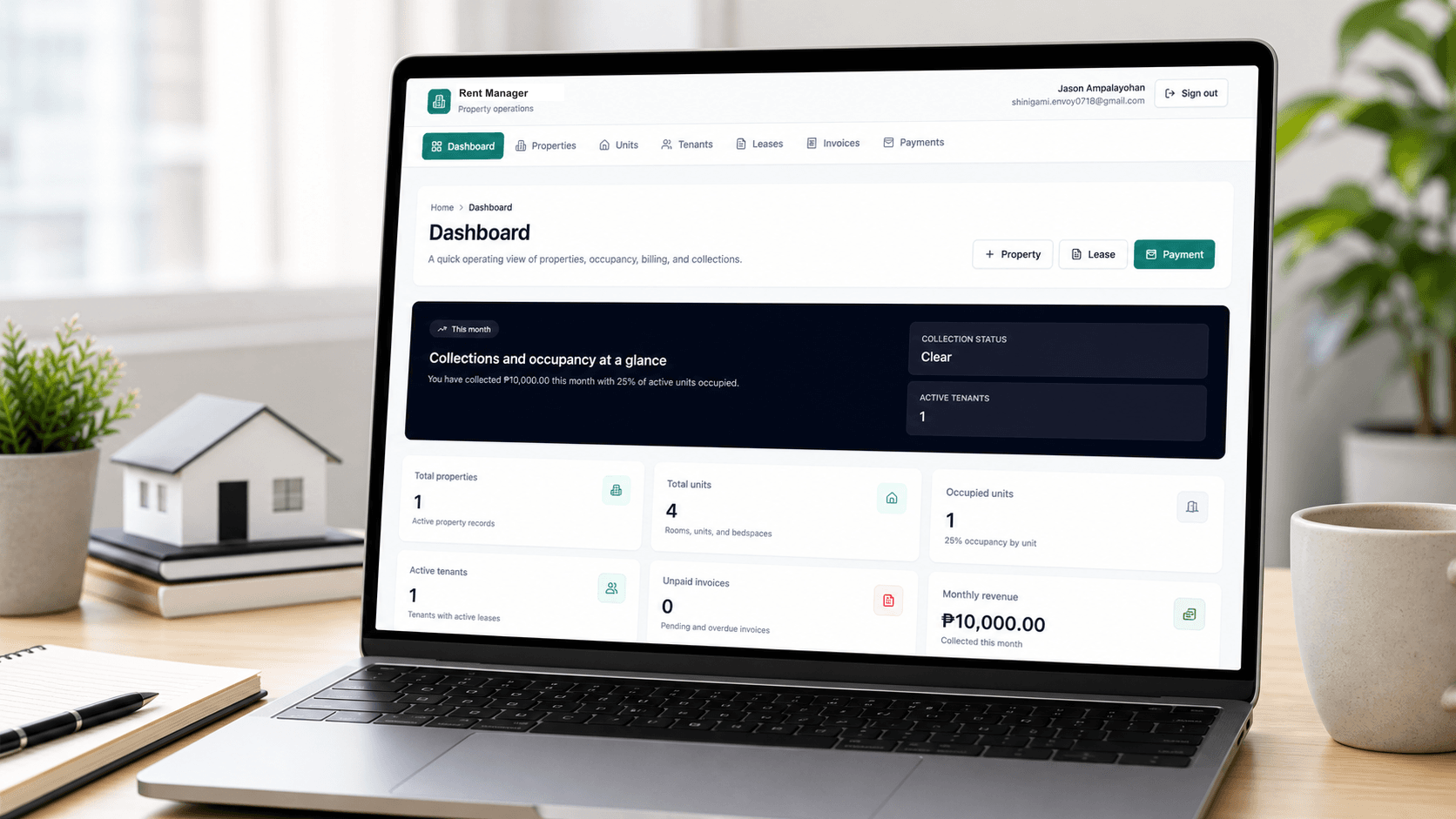 Rent Manager dashboard preview